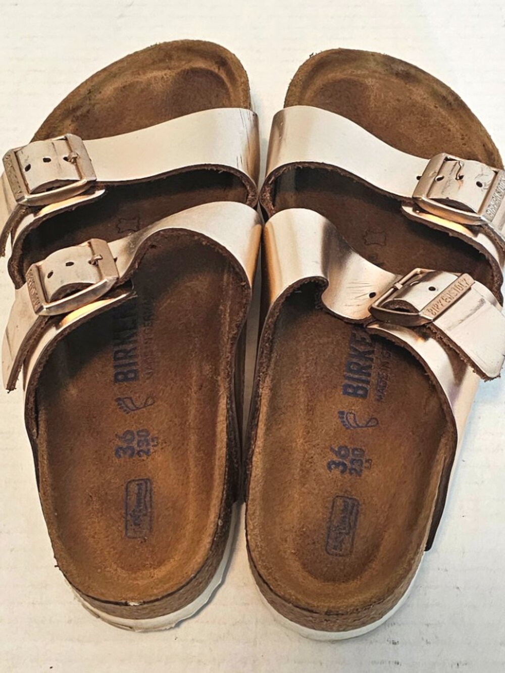 Birkenstock Arizona Soft Footbed Women's Sandals Rose Gold Size: 36 US Size: 5